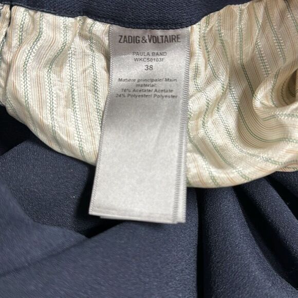 ZADIG & VOLTAIRE Navy Paula Band Pants Size Medium - Picture 7 of 11